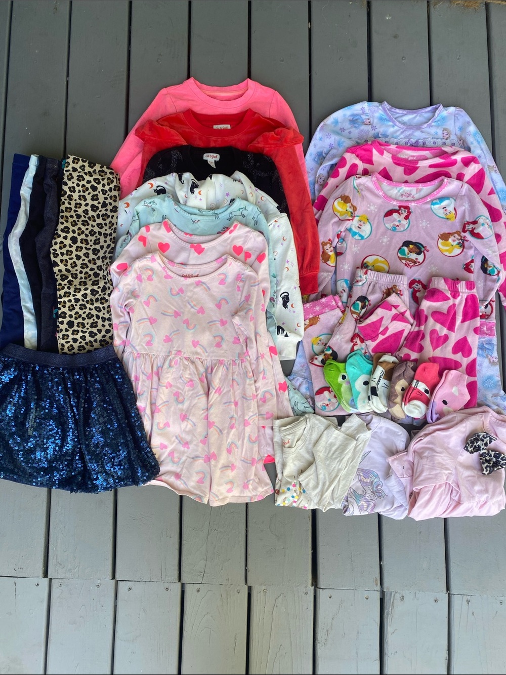 Cat & Jack Girls 4/5 5T fall winter leggings dresses pajamas shirts outfits